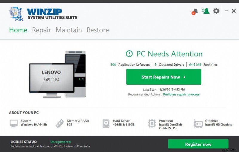 WinZip System Utilities Suite – 모든 PC 관리를 한 번에 해결하는 올인원 최적화 솔루션