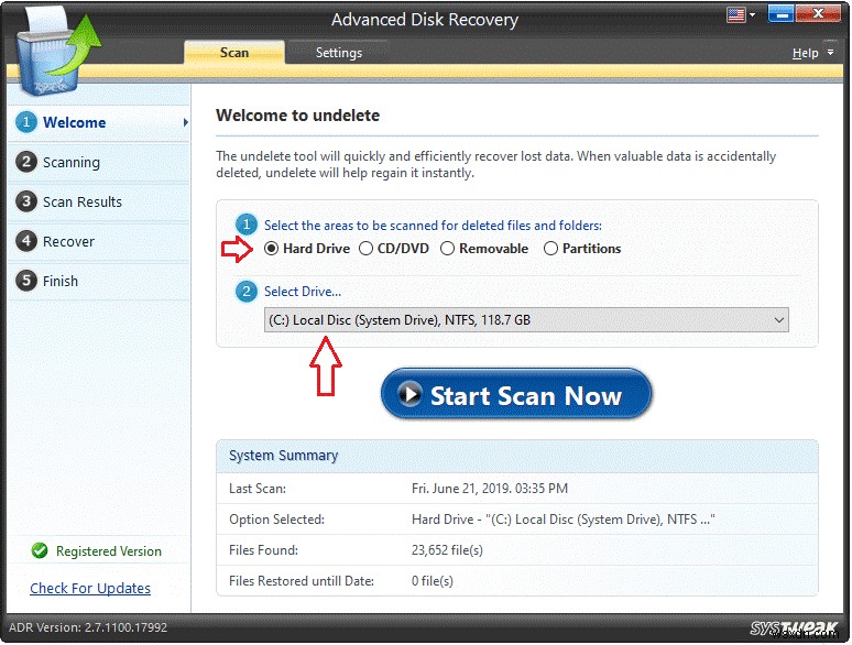 삭제된 오디오 파일 복구하는 최고의 오디오 복구 소프트웨어, Advanced Disk Recovery