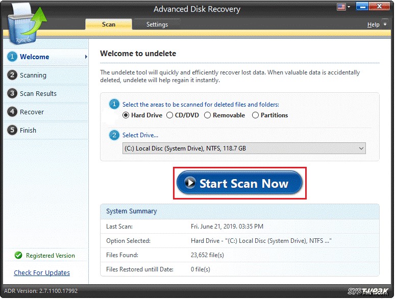 삭제된 오디오 파일 복구하는 최고의 오디오 복구 소프트웨어, Advanced Disk Recovery