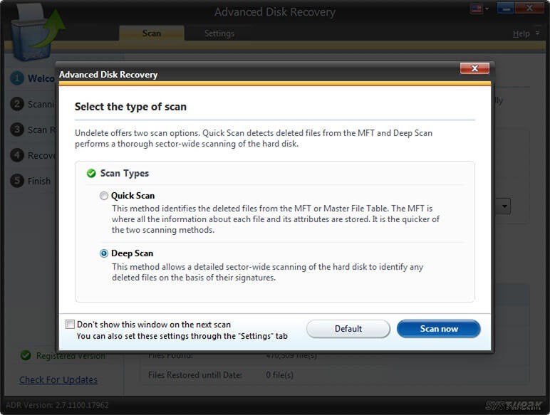 삭제된 오디오 파일 복구하는 최고의 오디오 복구 소프트웨어, Advanced Disk Recovery