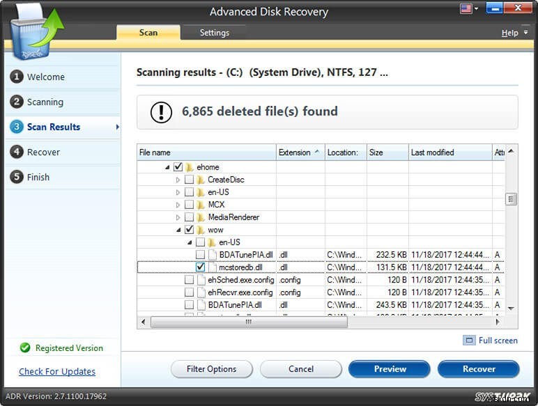 삭제된 오디오 파일 복구하는 최고의 오디오 복구 소프트웨어, Advanced Disk Recovery