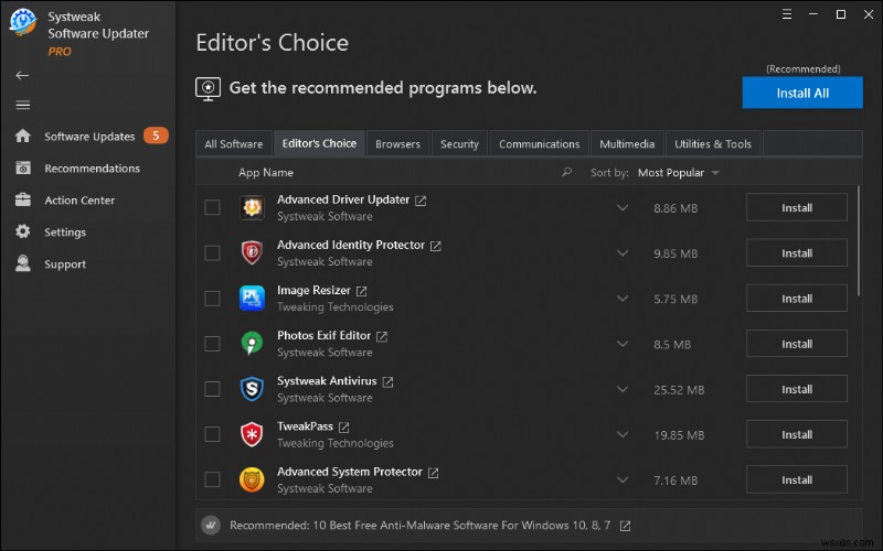 Systweak Software Updater 완벽 리뷰 – 윈도우 프로그램 자동 업데이트의 새로운 기준