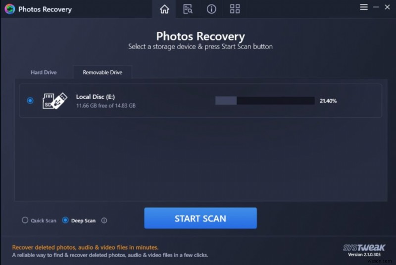 Systweak 포토 리커버리로 SD 카드에서 삭제된 사진 복구하는 완벽 가이드