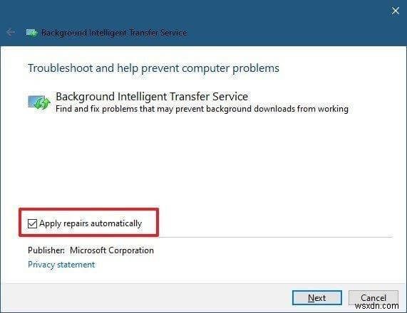 Windows 10에서 BITS(백그라운드 지능형 전송 서비스) 오류 해결 방법 3가지