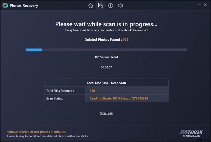 Systweak Photos Recovery로 실수로 삭제한 사진을 복구하는 방법