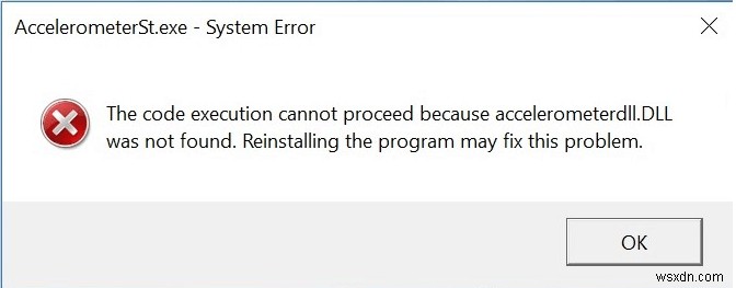 Windows 10에서 AccelerometerSt.exe 오류 해결하는 방법 총정리