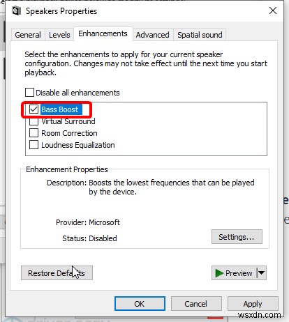 별도 프로그램 없이 Windows 10에서 저음(베이스) 강화하는 방법