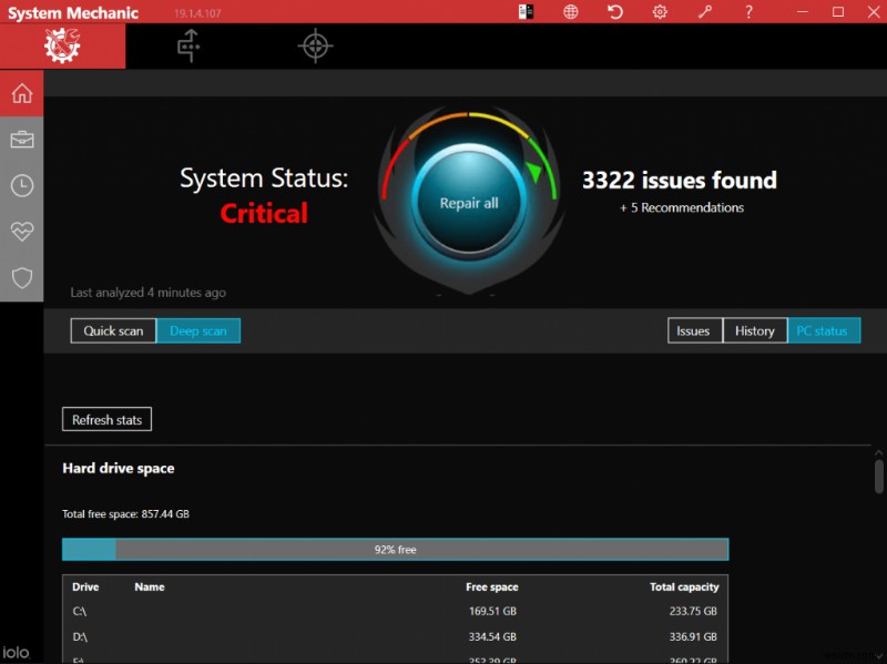 iolo System Mechanic(시스템 메카닉) 리뷰 2022: PC 최적화에 정말 좋은가?
