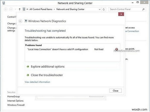 Windows 10 로컬 영역 연결에 유효한 IP 구성이 없습니다 오류 해결 방법