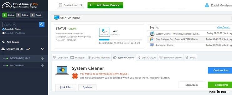 Cloud Tuneup Pro로 원격 Windows 10 PC의 디스크 공간 효율적으로 관리하는 방법