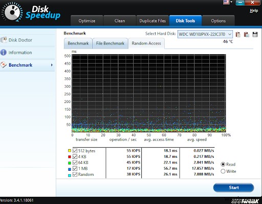 Disk Speedup으로 하드디스크 상태를 모니터링하고 읽기/쓰기 속도를 확인하는 방법