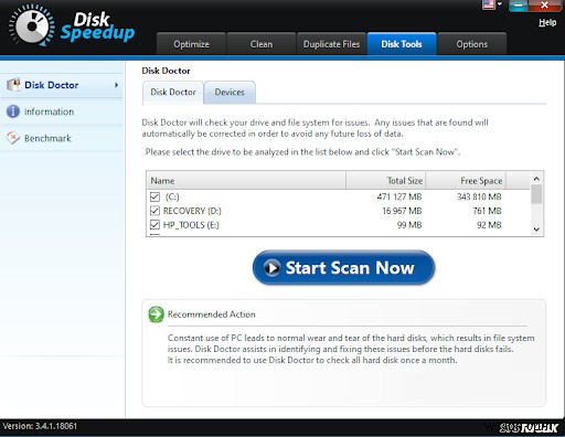 하드 디스크 오류 해결 방법, 디스크 스피드업(Disk Speedup)으로 PC 성능 최적화하기