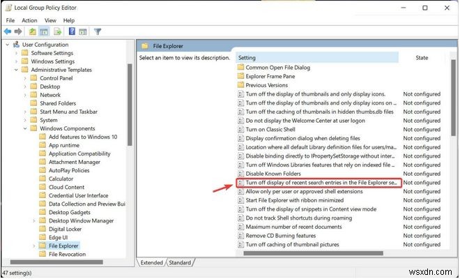 Windows 11에서 파일 탐색기 검색 기록 비활성화하는 방법