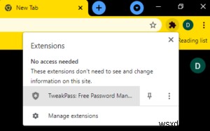 TweakPass 디지털 금고 서비스에 웹사이트 로그인 정보를 저장하는 방법