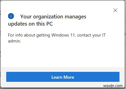 Windows 이 PC의 업데이트는 조직에서 관리합니다 알림 없애는 방법