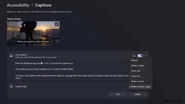 Windows 11에서 실시간 자막(Live Captions) 활성화하는 방법