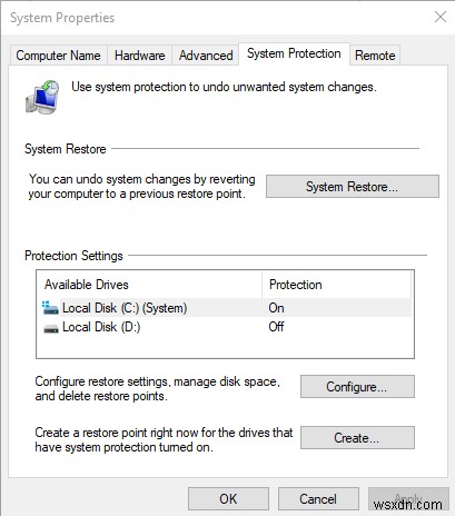 Windows 10 복원 지점 문제 해결 방법 총정리