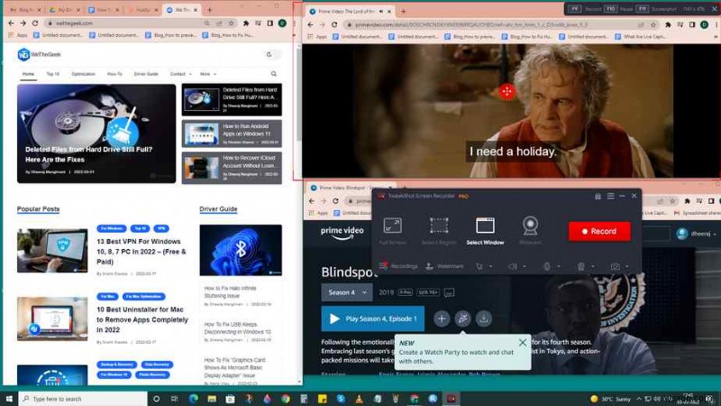 블랙 스크린 없이 Amazon Prime Video 화면 녹화하는 방법