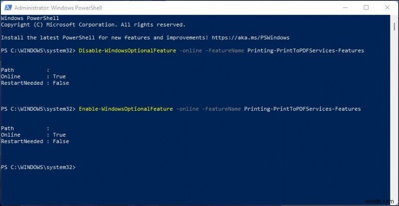 Windows 11/10에서 사라진 PDF로 인쇄 기능 복구하는 방법