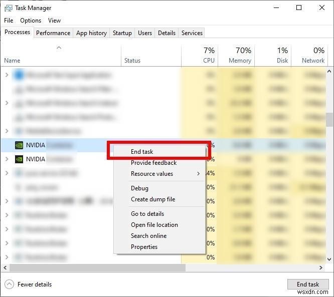 Windows 10에서  NVIDIA Installer Cannot Continue  오류 해결 방법 5가지