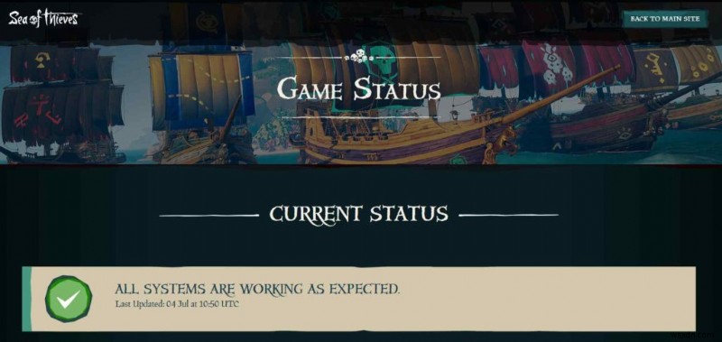 PC에서 Sea of Thieves 서비스를 일시적으로 사용할 수 없습니다 오류 해결 방법