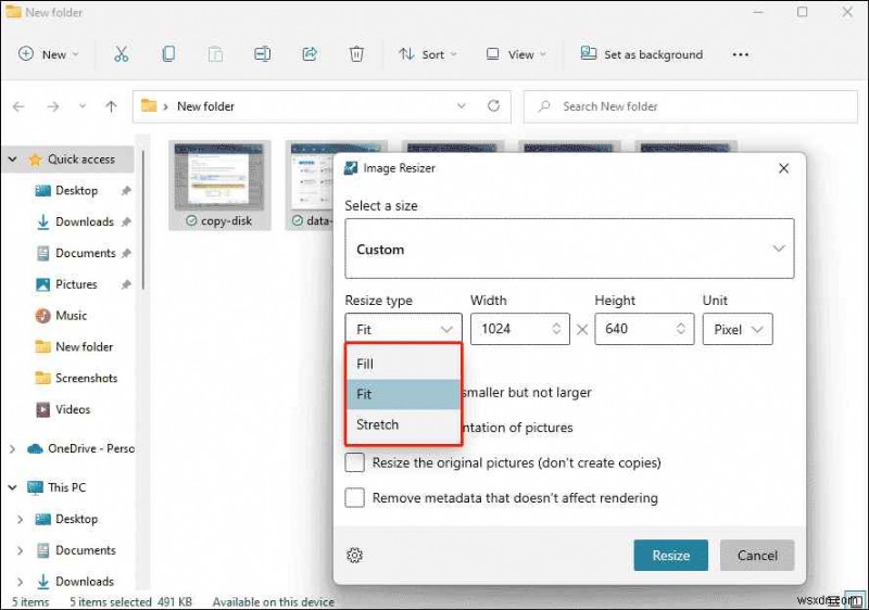 Windows 11에서 여러 이미지 크기를 한 번에 일괄 조정하는 방법