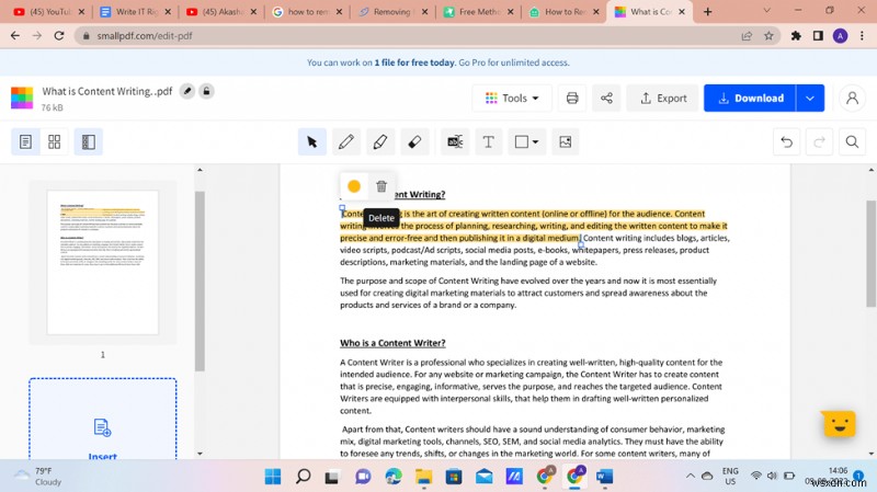PDF 하이라이트 제거하는 방법 총정리 | 온라인·오프라인 도구 활용법