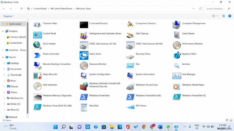 Windows 11에서 Windows 도구(Windows Tools)를 여는 7가지 쉬운 방법
