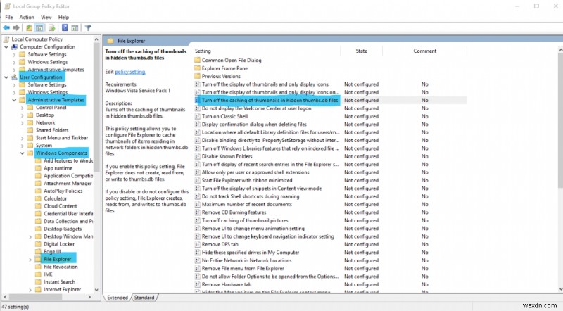 Windows 11/10에서 Thumbs.db 캐시 파일 생성을 막는 방법
