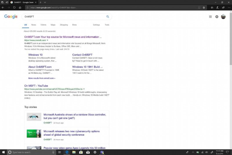 Microsoft Edge에서 기본 검색 엔진을 Google로 변경하는 방법
