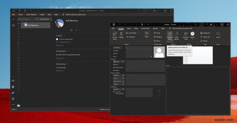 Windows 10에서 Outlook에 연락처 추가하는 방법 총정리