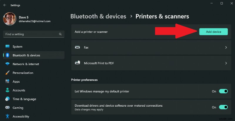 Windows 11에서 프린터 또는 스캐너 추가하는 방법