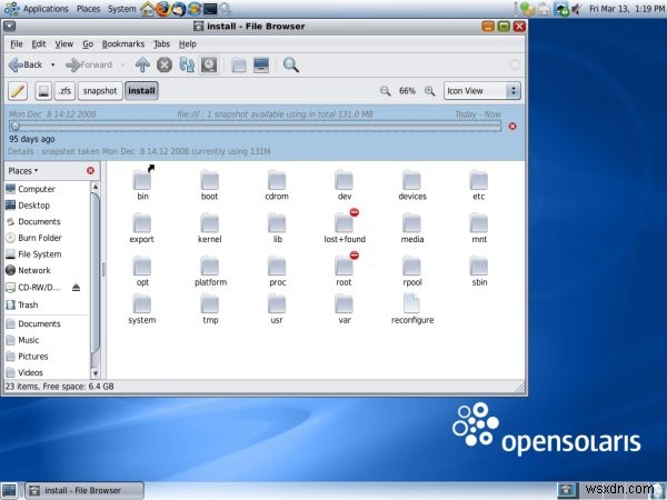 OpenSolaris 2008.11 리뷰 - 옳은 방향으로 가고 있지만 아직 갈 길이 멀다