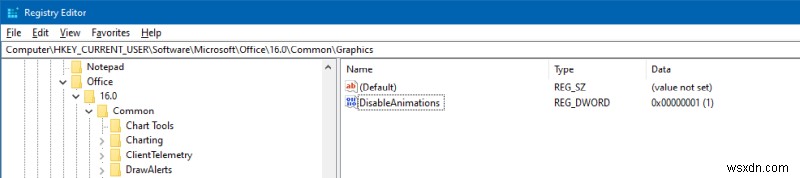 Office 2016 부드럽게 움직이는 커서 애니메이션 비활성화 방법