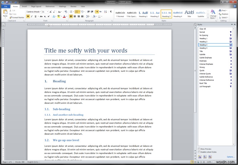 Microsoft Word에서 다단계 목록으로 제목 번호 자동 매기기 완벽 가이드