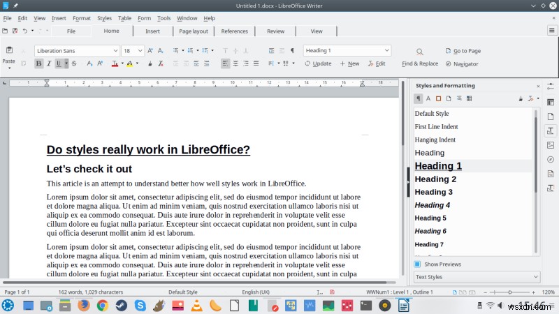 LibreOffice 스타일 기능 심층 리뷰 - Microsoft Office와 비교해 봤습니다