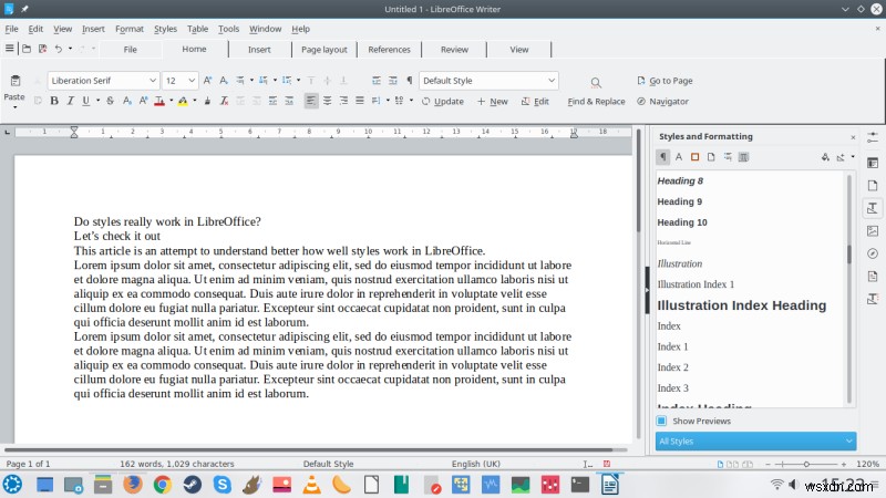 LibreOffice 스타일 기능 심층 리뷰 - Microsoft Office와 비교해 봤습니다