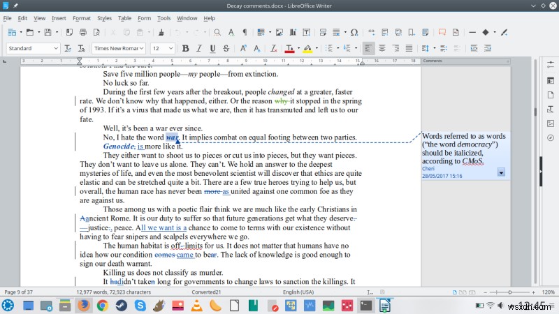 LibreOffice 6.0 리뷰 – 선량함과 우아함, 그리고 위대한 불꽃의 글꼴!