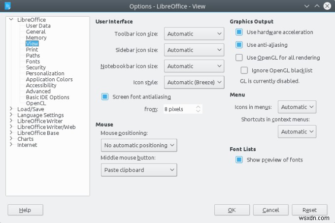 KDE Plasma에서 LibreOffice 인터페이스 글꼴 깔끔하게 개선하는 방법