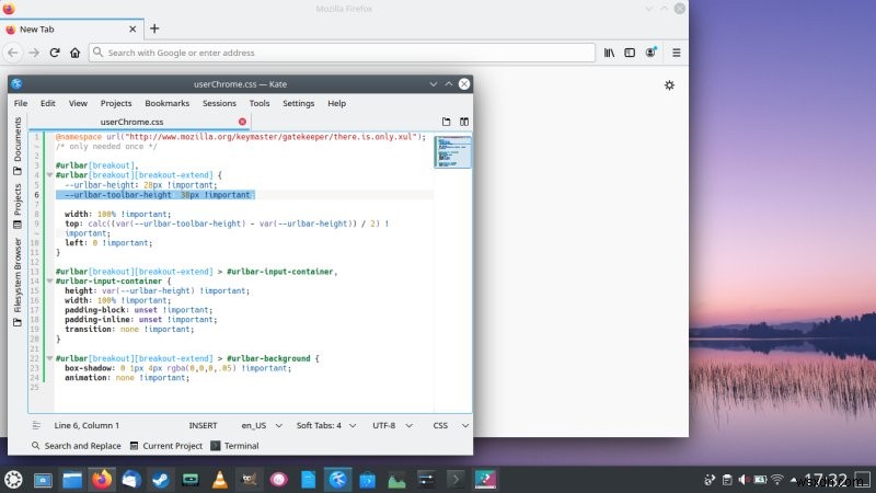 Firefox 75 이상 주소 표시줄 확대 문제, userChrome.css로 되돌리는 방법