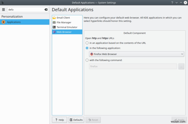 KDE Plasma에서 Firefox가 기본 브라우저로 설정되지 않는 문제 해결법