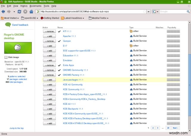 SUSE Studio – 웹 브라우저만으로 나만의 리눅스를 만들다
