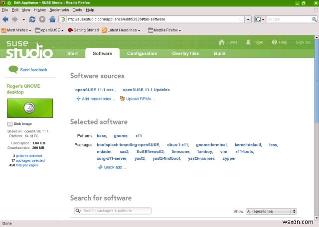 SUSE Studio – 웹 브라우저만으로 나만의 리눅스를 만들다