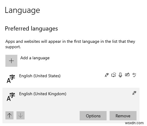 Windows 10에서 삭제되지 않는 고정 키보드 레이아웃 제거하는 방법
