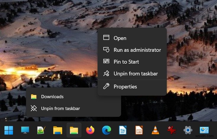 Windows 11 작업 표시줄에 원하는 폴더 바로 가기 고정하는 방법