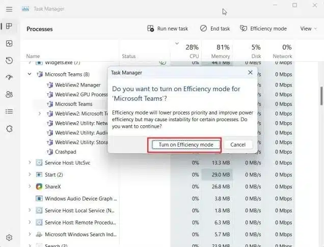 Windows 11 효율 모드(Efficiency Mode)로 CPU 부담 줄이는 완벽 가이드