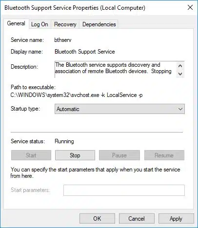 Windows 10 작업 표시줄에서 사라진 블루투스 아이콘 복구하는 방법
