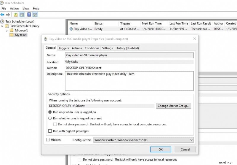 Windows 10 작업 스케줄러로 프로그램을 특정 시간에 자동 실행하는 방법
