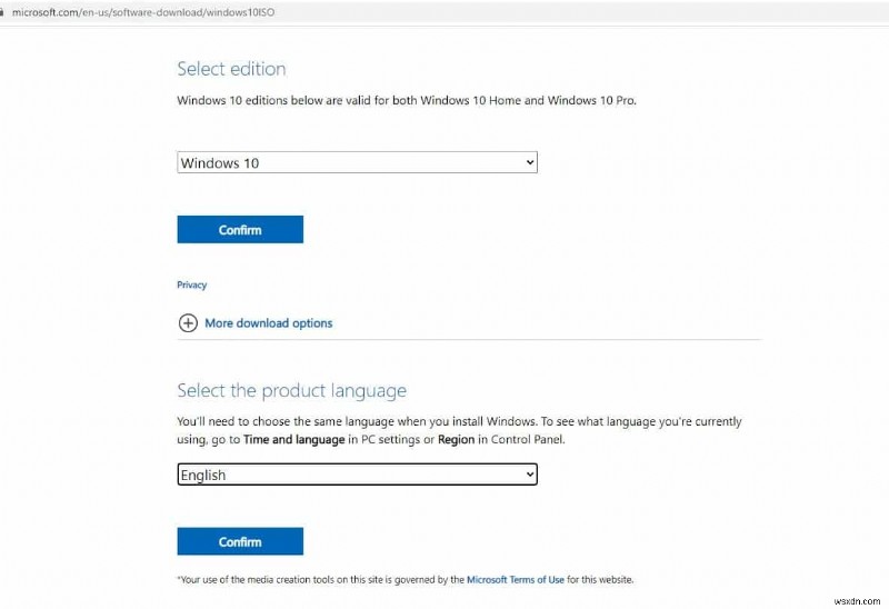 Windows 10 21H1(빌드 19043) 공식 ISO 이미지 무료 다운로드 방법