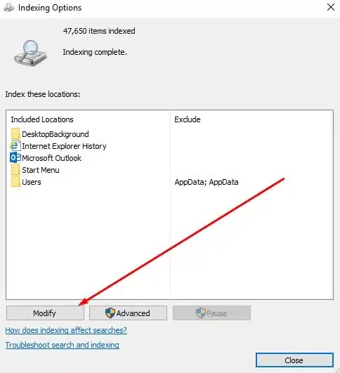 Windows 10 검색 인덱서(SearchIndexer.exe) CPU 점유율 100% 문제 해결 방법 총정리